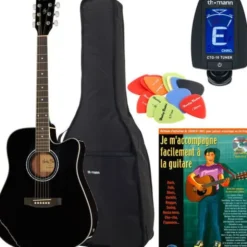 Harley Benton HBD120CEBK Bundle France