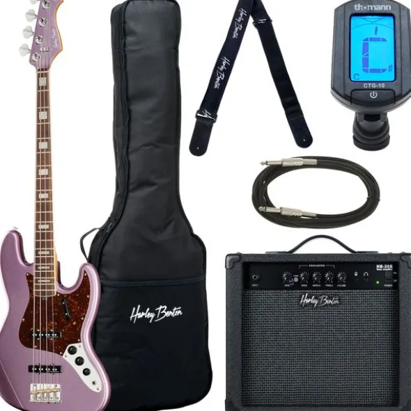 Harley Benton MV-4JB Burgundy Mist Set
