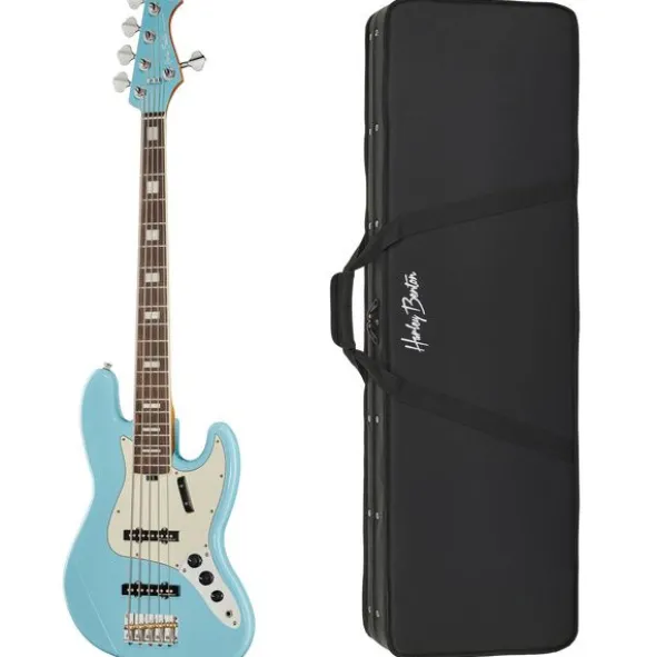 Harley Benton MV-5JB Daphne Blue w/Case