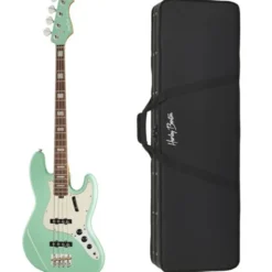 Harley Benton MV-4JB Seafoam Green w/Case