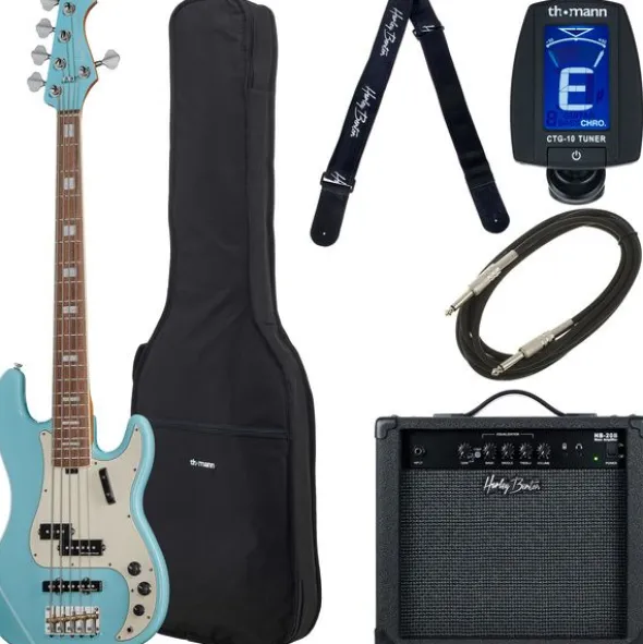 Harley Benton MV-5PJ Daphne Blue Set