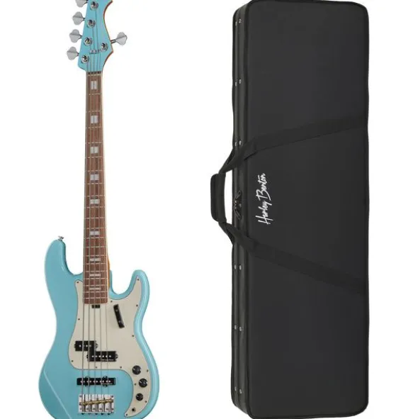 Harley Benton MV-5PJ Daphne Blue w/Case