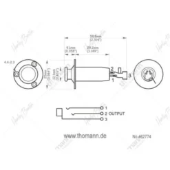 Harley Benton Parts End Pin Jack Acoustic CH