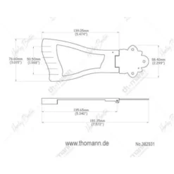 Harley Benton Parts Hollowbody Tailpiece