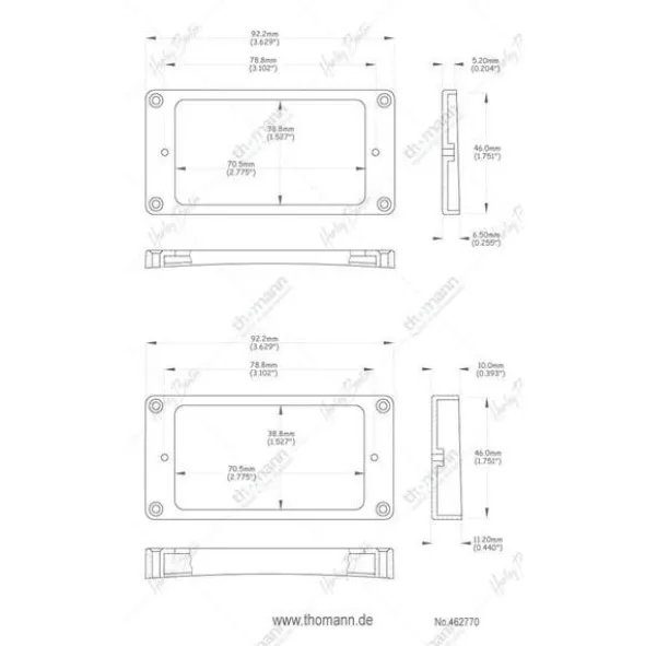 Harley Benton Parts HU Ring Set Curved