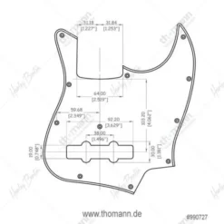 Harley Benton Parts-JB Pearl White Pickguard