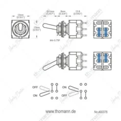 Harley Benton Parts On-On Mini Switch S/W