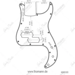 Harley Benton Parts PB BK Pickguard P-Style