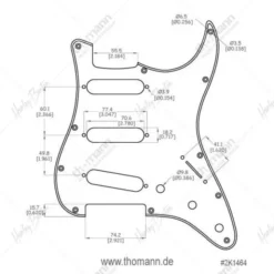 Harley Benton Parts Pickguards SSS WP