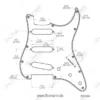 Harley Benton Parts Pickguard SSS BK