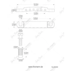 Harley Benton Parts Stop Bar Tailpiece Ch