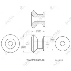 Harley Benton Parts Strap Button Chrom