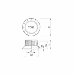 Harley Benton Parts Tone Poti Knob WH