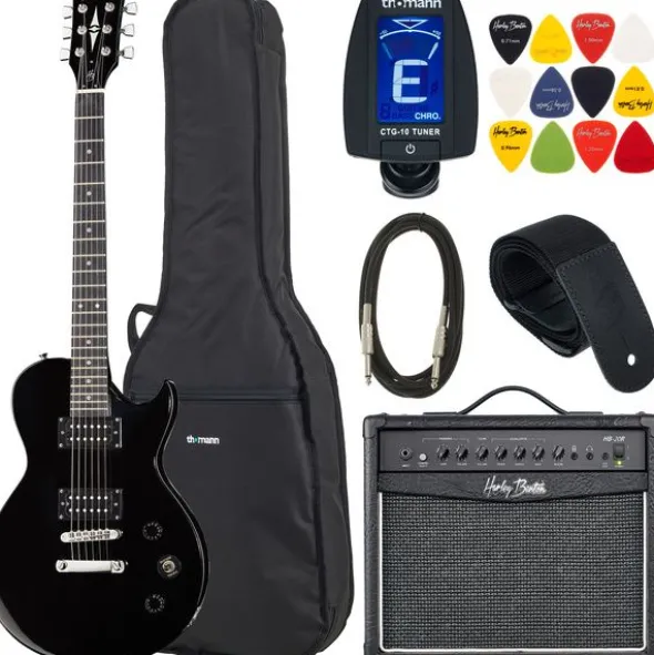 Harley Benton SC-200 BK Student Serie Bundle