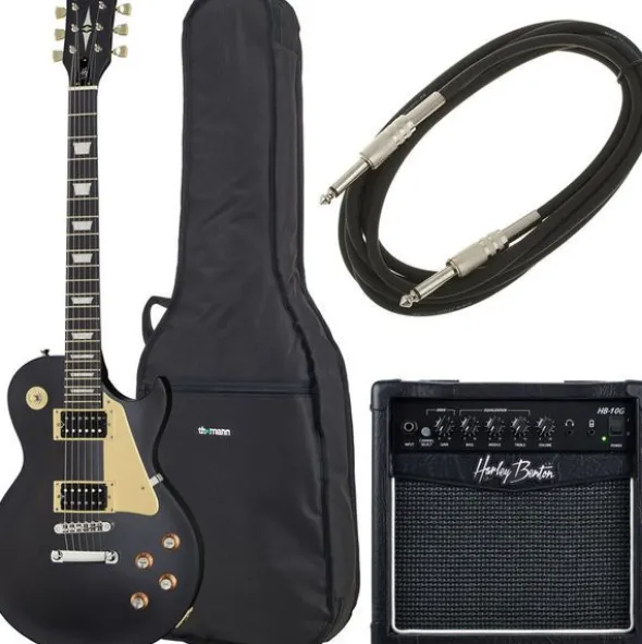 Harley Benton SC-400 SBK Vintage Seri Bundle