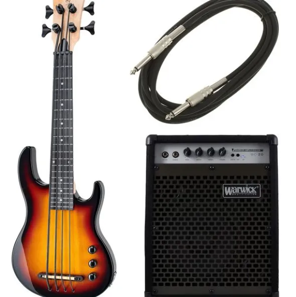 Harley Benton Solid U-Bass Sunburst Bundle