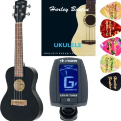 Harley Benton UK-12C Black Bundle