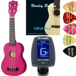 Harley Benton UK-12 Stain Ash Purple Bundle