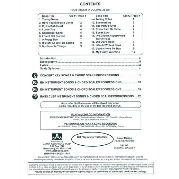 Jamey Aebersold All-Time Standards