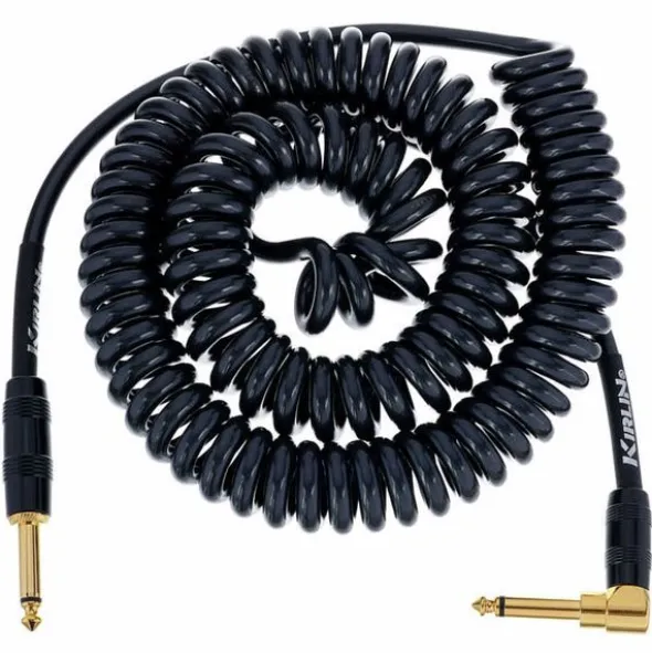 Kirlin Premium Coil Cable 6m Black