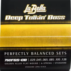 La Bella 760FGS-CB DT Bass Gold Flats