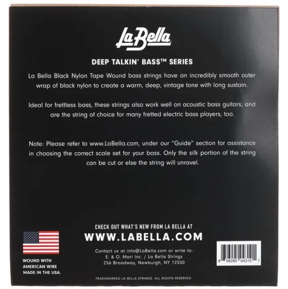 La Bella 760N-B DT Bass Black Nylon