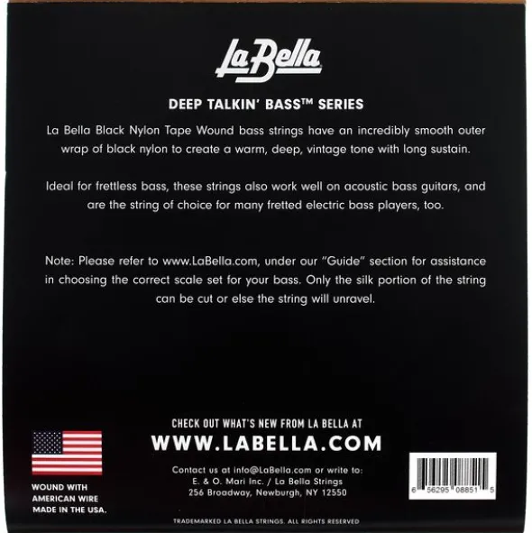 La Bella 760N-S Black Nylon Tape