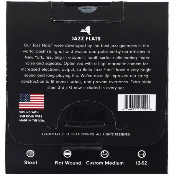 La Bella 20-PCM Jazz Flats FWSS