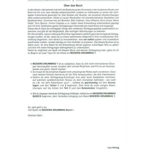 Leu Verlag Modern Drumming 1