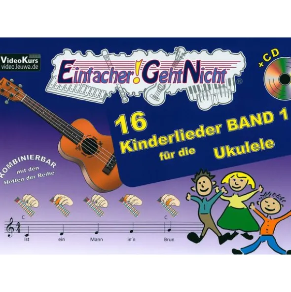 LeuWa-Verlag 16 Kinderlieder Ukulele 1