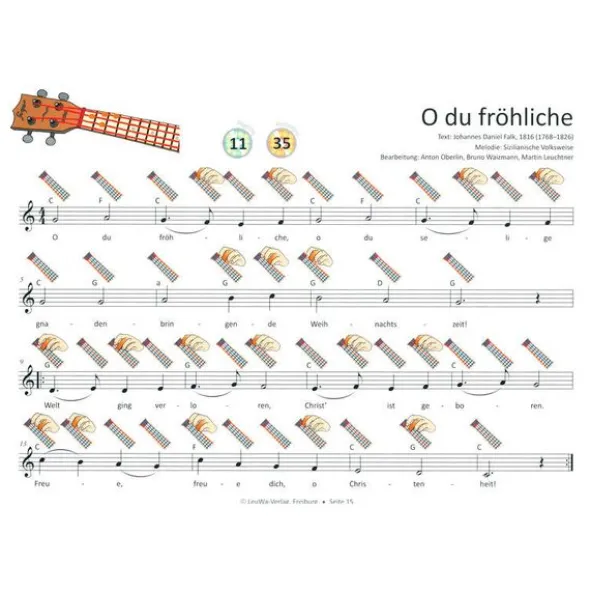 LeuWa-Verlag24 Weihnachtslieder Ukulele