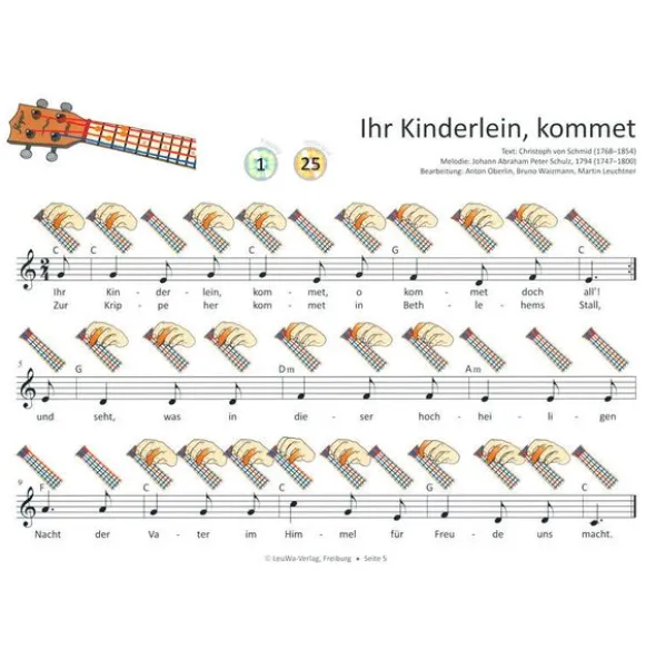 LeuWa-Verlag24 Weihnachtslieder Ukulele