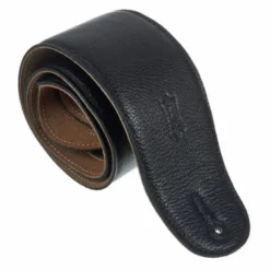 Levys Garment Leather Bass Strap BK