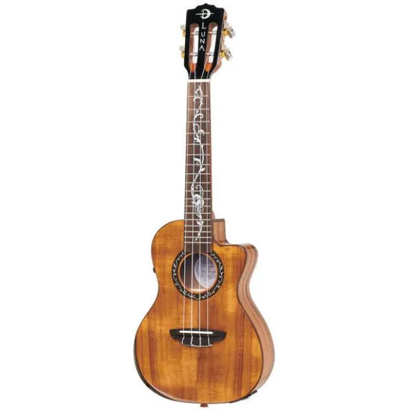Luna Guitars Uke Vineyard Koa Bev. Conc PU