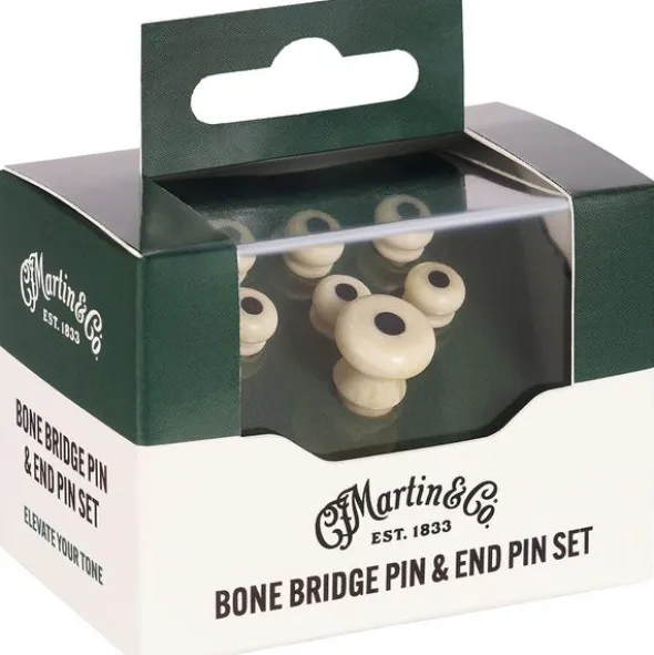 Martin Guitar Bone Bridge & End Pin Black