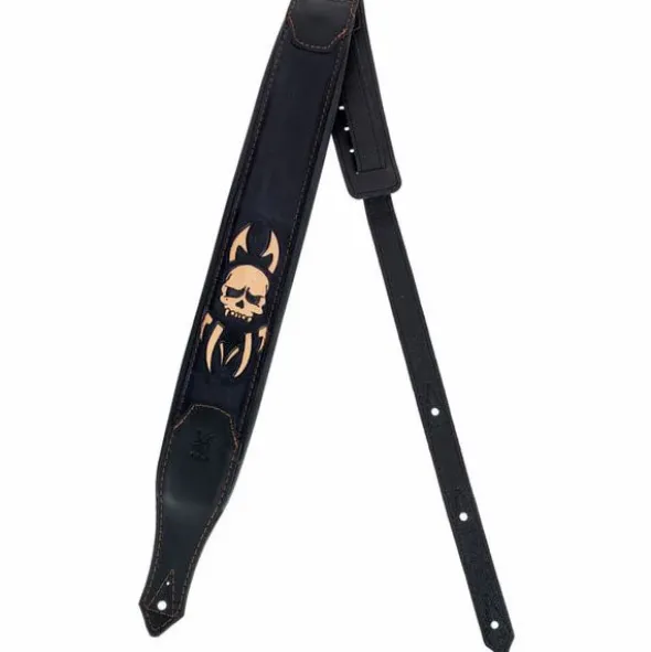 Minotaur Hand Tooled Skull Guitar Strap