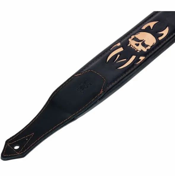 Minotaur Hand Tooled Skull Guitar Strap