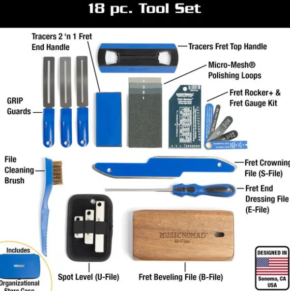 MusicNomad Guitar Tech Fret Tool Set