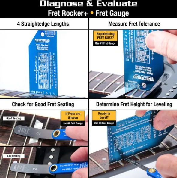 MusicNomad Guitar Tech Fret Tool Set