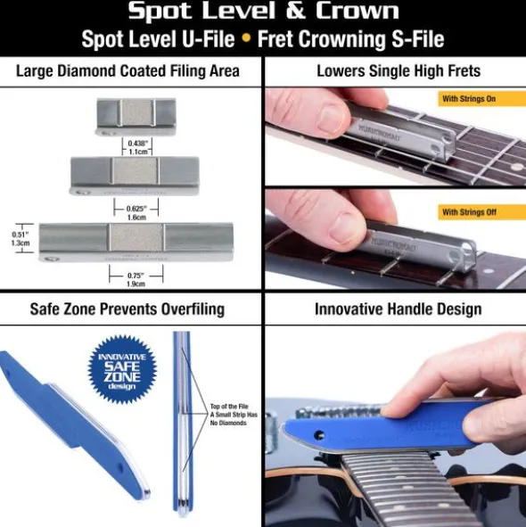 MusicNomad Guitar Tech Fret Tool Set