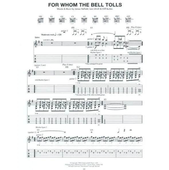 Music Sales Metallica Ride The Lightning