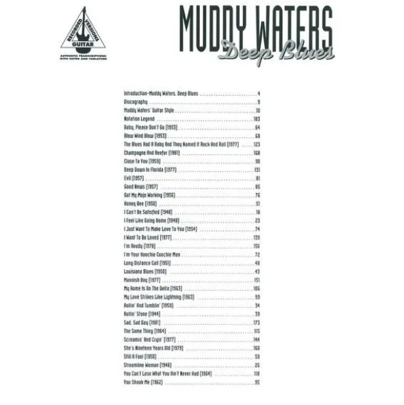 Music Sales Muddy Waters Deep Blues