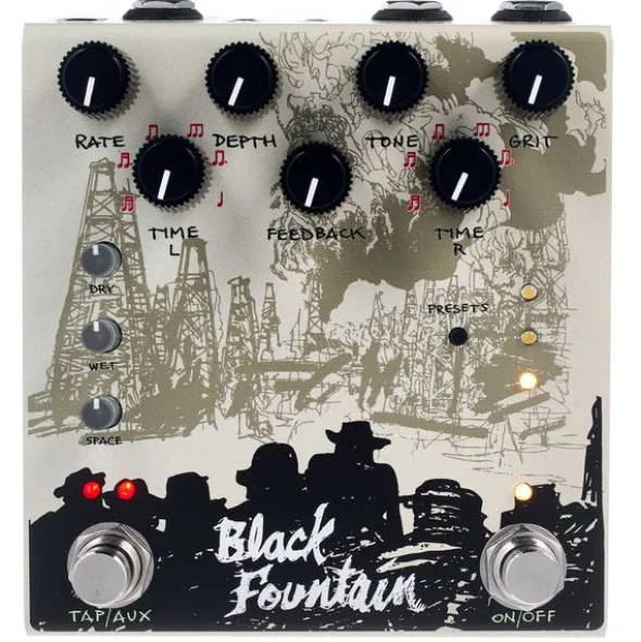 Old Blood Noise Endeavors Black Fountain Stereo Delay CR