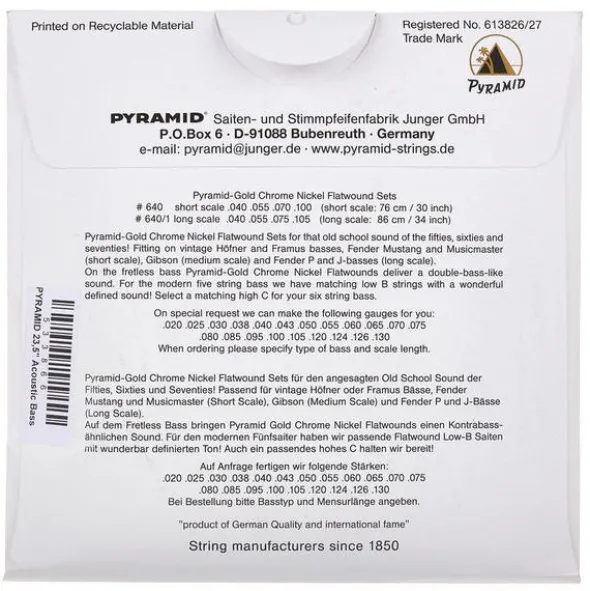 Pyramid 23,5" Acoustic Bass GS MiniSet