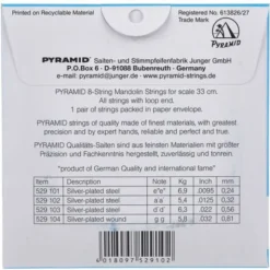 Pyramid 529 Mandolin String Set