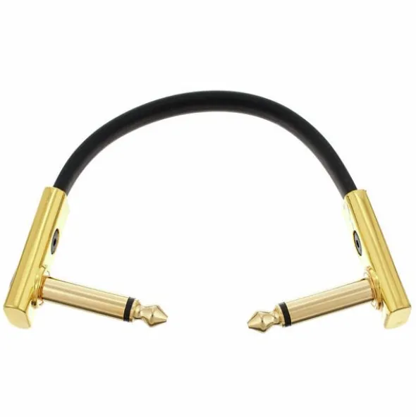 Rockboard Flat Patch Cable Gold 10 cm