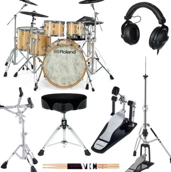 Roland VAD716-GN E-Drum Set Bundle