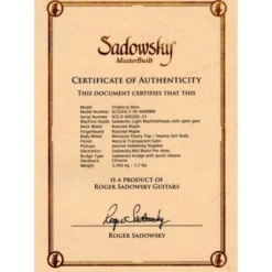 Sadowsky Single Cut 24-5 CS Macassar