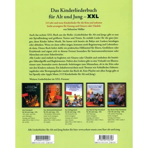 Schott Kinderliederbuch Git/Uku XXL