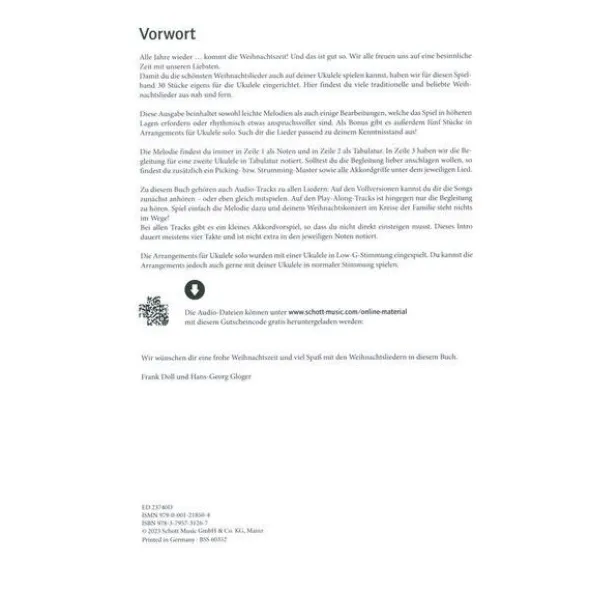 Schott Ukulele spielen Weihnacht
